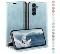 HUOUH Coque pour Samsung Galaxy A05/A05S avec RFID Blocage Etui à Rabat en Cuir de Premium,Fentes pour Cartes,Coques de Case,Cover à Rabat pour Samsung A05S Portefeuille Bleu Clair