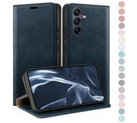 HUOUH Coque pour Samsung Galaxy A05/A05S avec RFID Blocage Etui à Rabat en Cuir de Premium,Fentes pour Cartes,Coques de Case,Cover à Rabat pour Samsung A05S Portefeuille Bleu Foncé