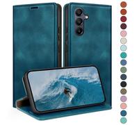 HUOUH Coque pour Samsung Galaxy A05/A05S avec RFID Blocage Etui à Rabat en Cuir de Premium,Fentes pour Cartes,Coques de Case,Cover à Rabat pour Samsung A05S Portefeuille Sarcelle