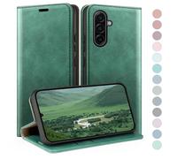 HUOUH Coque pour Samsung Galaxy A17 avec RFID Blocage Etui à Rabat en Cuir de Premium,Fentes pour Cartes,Coques de Case,Cover à Rabat pour Samsung A17 Portefeuille Vert Clair