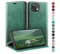 HUOUH Coque pour Samsung Galaxy A22 5G avec RFID Blocage Etui à Rabat en Cuir de Premium,Fentes pour Cartes,Coques de Case,Cover à Rabat pour Samsung A22 Portefeuille Vert Clair