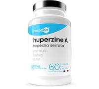 Huperzine A 100mcg - Extrait d’Huperzia Serrata - +2 Mois de Cure - Amélioration Cognitive & Mémoire - Nootropique - Fabriqué en France - 60 Gélules Végétales - Vegan - Hexagon