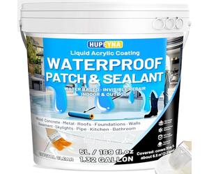 Hupeyna Liquide Étanchéité Transparent, Membrane d'Étanchéité Waterstop 5KG