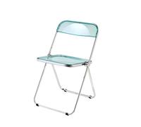HUPQCVX 1 Pièce, Chaise À Dossier Transparent, Forte Capacité De Charge, Chaise Pliante en Acrylique Portable Et Résistante À l'usure.(Green)