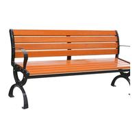 HUPQCVX Banc Plaza, Robuste Et Stable, Résistant Au Vent Et À La Pluie, Chaise Longue De Propriété De Cour en Aluminium Moulé avec Dossier.(1.2m)