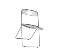 HUPQCVX Chaise À Dossier Rose Épais, Chaise Pliable, Robuste, Adaptée À La Maison Et Aux Pique-niques, 1 Pièce, Tabouret en Acrylique(Smoky Gray)