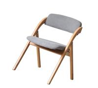 HUPQCVX Chaise De Bibliothèque De Loisirs, Tissu Pliable, Amovible Et Lavable, Chaise De Salle À Manger en Bois Massif Recouverte De Tissu(Smoky Gray)