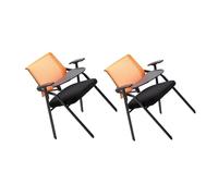 HUPQCVX Chaise De Bureau avec Table Pivotante, Forte Capacité De Charge, Structure en Métal, Adaptée À Une Utilisation Intérieure Et Extérieure, 2 Chaises.(Orange)