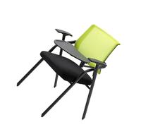 HUPQCVX Chaise De Bureau en Respirante Noire, Chaise De Conférence Pliante d'une Seule Pièce, Durable avec Tableau D'écriture, 1(Green)