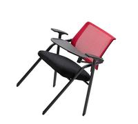 HUPQCVX Chaise De Bureau en Respirante Noire, Chaise De Conférence Pliante d'une Seule Pièce, Durable avec Tableau D'écriture, 1(Red)