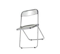 HUPQCVX Chaise Pliante en Plastique Simple, Chaise De Maison Transparente Colorée avec Dossier, Portable Et Légère, Chaise De Pique-Nique(Smoky Gray)