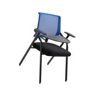 HUPQCVX Chaise Pliante for Collaboration Professionnelle, Facile À Ranger, avec Tableau D'écriture, Chaise De Réunion du Personnel De Bureau, Chaise Noire.(Blue)
