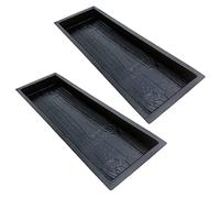 HUPYOMLER 2X Imitation Grain de Bois Bricolage Chemin Fabricant Pavage Ciment Brique Moule Pas à Pas Chaussée Route Béton Moule