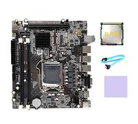 HUPYOMLER Kit de carte mère H55 LGA1156 compatible avec processeur I3 530 I5 760 Series DDR3 + processeur I3 540 + câble + coussinet thermique