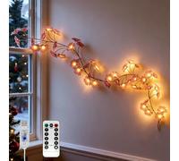 Huracan Guirlande lumineuse Branche de Cerisier de fleurs 1,8 m 48 LED, pour l'intérieur, télécommande 8 modes, branches de saule flexibles pour mur, décoration murale pour chambre à coucher et décora