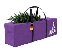 Huracan Sac de rangement pour sapin de Noël - 127 x 40 x 48 cm - Oxford 600D - Avec sangle à nouer - Poignées robustes - Sac de rangement - Décoration de Noël - Violet