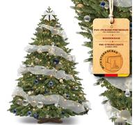 Huracan Sapin de Noël artificiel avec éclairage - 180 cm - Avec pied en bois - Densité PE et PVC - Branches réalistes - Avec kit de décoration et sac de rangement - Vert