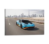 Huracan STO Impression sur toile représentant l'horizon de Dubaï et le Burj Khalifa pour chambre à coucher 60 x 90 cm