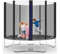 Huracan Trampoline de 366 cm de diamètre avec filet de sécurité, certificat TÜV Rhénanie GS, grand trampoline de jardin pour enfants, kit complet avec filet à chaussures, échelle, filet de sécurité