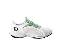 Wilson Hurakn 2.0, Chaussures de Padel pour Femme, Blanc, Vert (White Biscay Green), 40 EU