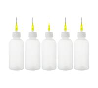 Huraoerrrr 5pcs Bouteille à Pointe à Pointe 50 ML Épaissir la Bouteille d'applicateur de de précision avec des Bouteilles Colle Artisanat l'échelle Claire avec Un Fine pour Les boute