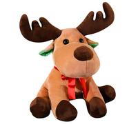Huraoerrrr Décoration de Noël des Rennes de 10 Pouces, Jouet Animal en Peluche en Peluche Mignon