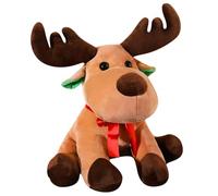Huraoerrrr Décoration de Noël des Rennes de 14 Pouces, Jouet Animal en Peluche en Peluche Mignon