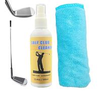 Huraoerrrr Kit de Nettoyage du Club de Golf avec Un nettoyant Club Golf 100 ML et Un Chiffon Nettoyage pour polisseur Restaurateur Professionnel