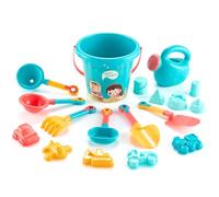 Huraoerrrr Les Jouets de Plage de 18pcs Ensemble Les Jouets Sable Amusant en Toute sécurité Complexe comprennent des seaux Tamis pellets Voitures pour Les Tout-Petits Aventure en Plein air 1-3