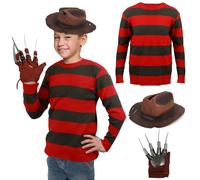 Huraogcos Costume Freddy pour enfant, avec gant, taille M