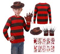 Huraogcos Costume Freddy pour enfant, avec gant, taille M