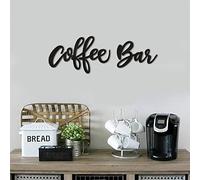 Huray Rayho Décoration Murale En Bois Pour Bar À Café, Station De Café, Maison, Coin Petit-Déjeuner Ou Restaurant, Cadeau Pour Les Amateurs De Café (Noir)