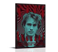 HUREYW I RH Jeff Buckley Poster mural pour chambre à coucher avec cadre 50 x 75 cm