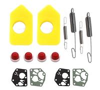HURI 2 Set Filtre à air Membrane de carburateur Ressorts pour Briggs & Stratton Quattro 450 500 550 Series 698369 Classic Sprint 795083 694394 692211 691859 Wolf 2056417