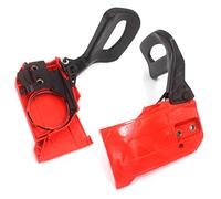 HURI 2X Générique Poignée de frein d'embrayage Cache pignon de chaîne pour tronçonneuse avec moteur à 45, 52, 58 ccm 2 temps Powermat Erman Timbertech Plantiflex 45 52 cm