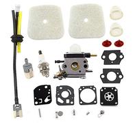 HURI Carburateur à air, bougie d'allumage, tuyau à essence pour 2 temps Mantis 7222 7222E 7222M 7225 7230 7234 7240 7920 7924 Motoculteur remplace C1U-K54A, C1U-K82, 12520013123