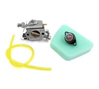 HURI Carburateur + Filtre à air + Pompe D'amorcage pour Tronçonneuse Partner 350 351 352 370 371 390 391 401 420 422 Poulan 2050 2055 2115 2150 Mcculloch 335 338 435 436