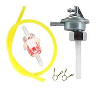 HURI Commutateur D'Essence De Robinet D'Essence Universel + Filtre à Essence Carburant + Tuyau d'essence pour scooter chinois GY6 4 temps Rex, Adly, Buffalo, Boatian, Ering, V- Click, Mks