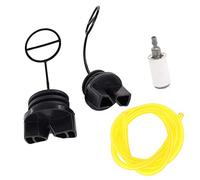 HURI Couvercle de filtre à huile, bouchon de réservoir, filtre à essence, tuyau pour tronçonneuse Partner 350 351 370 371 390 391 420 McCulloch MAC CAT 335 338 435 440