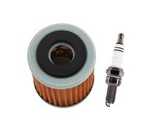 HURI Filtre à huile de rechange MF143 HF143 et bougie d'allumage pour Trailway TW 125 N, TW 125 H, SR 125, XT 350 H, XT 350 N