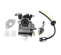 Huri Kit de carburateur et bougie d'allumage et filtre à essence pour moteur de débroussailleuse Alko BC 410/BC 4535/BC 4125