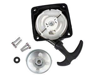 HURI Lanceur et Plaque Démarreur pour Debroussailleuse Pompe Tariere 2temps 30cc a 50cc Entraxe 67mm