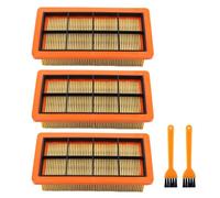 HURI Lot de 3 filtres d'aspirateur plissés plats pour Kärcher AD 2, AD 2 Battery, AD 4 Premium, AD 3 Premium, AD 3, AD 3.200, AD 3.000 Remplace 6.415-953.0