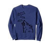 Hurlant la tête de Wolf avec des Chauves-Souris au Paradis - Sweatshirt
