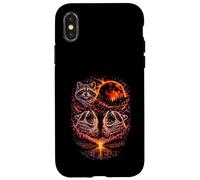 Hurlant Raton Laveur 3 Red Blood Moon Eclipse Night Sky Vintage Coque pour iPhone X/XS