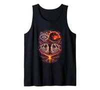 Hurlant Raton Laveur 3 Red Blood Moon Eclipse Night Sky Vintage Débardeur