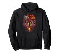 Hurlant Raton Laveur 3 Red Blood Moon Eclipse Night Sky Vintage Sweat à Capuche