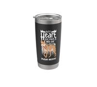 Hurlement du loup - Loup indien Gobelet isotherme en acier inoxydable double paroi