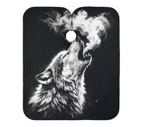 Hurlement Du Loup Unisexe Cape De Barbier Résistant Aux Taches Robe De Coiffure Pleine Longueur Capes De Coiffeur De Salon Pour Coupe De Cheveux Coloration Des Cheveux Usage Domestique 168X140Cm