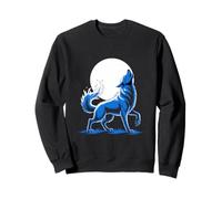Hurlement Loup Bleu Pleine Lune Mystique Sweatshirt